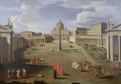 Vue de Saint-Pierre à Rome - Gaspar van Wittel